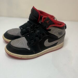 Jordan Kids Black and Red Sneakers
